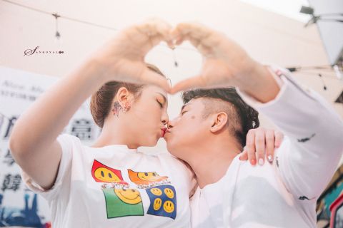 【明星婚照】彭正&郭婷筠★黑色旋風